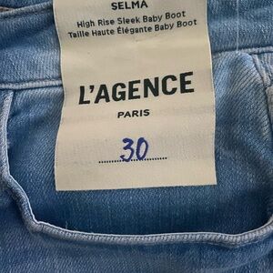 L'AGENCE Paris Selma High Rise Baby Boot Jeans light blue 30